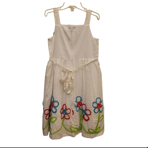 🥳HP! Rare Editions White Embroidered Ruffled Flower Summer Dress Size 6X - Picture 2 of 10